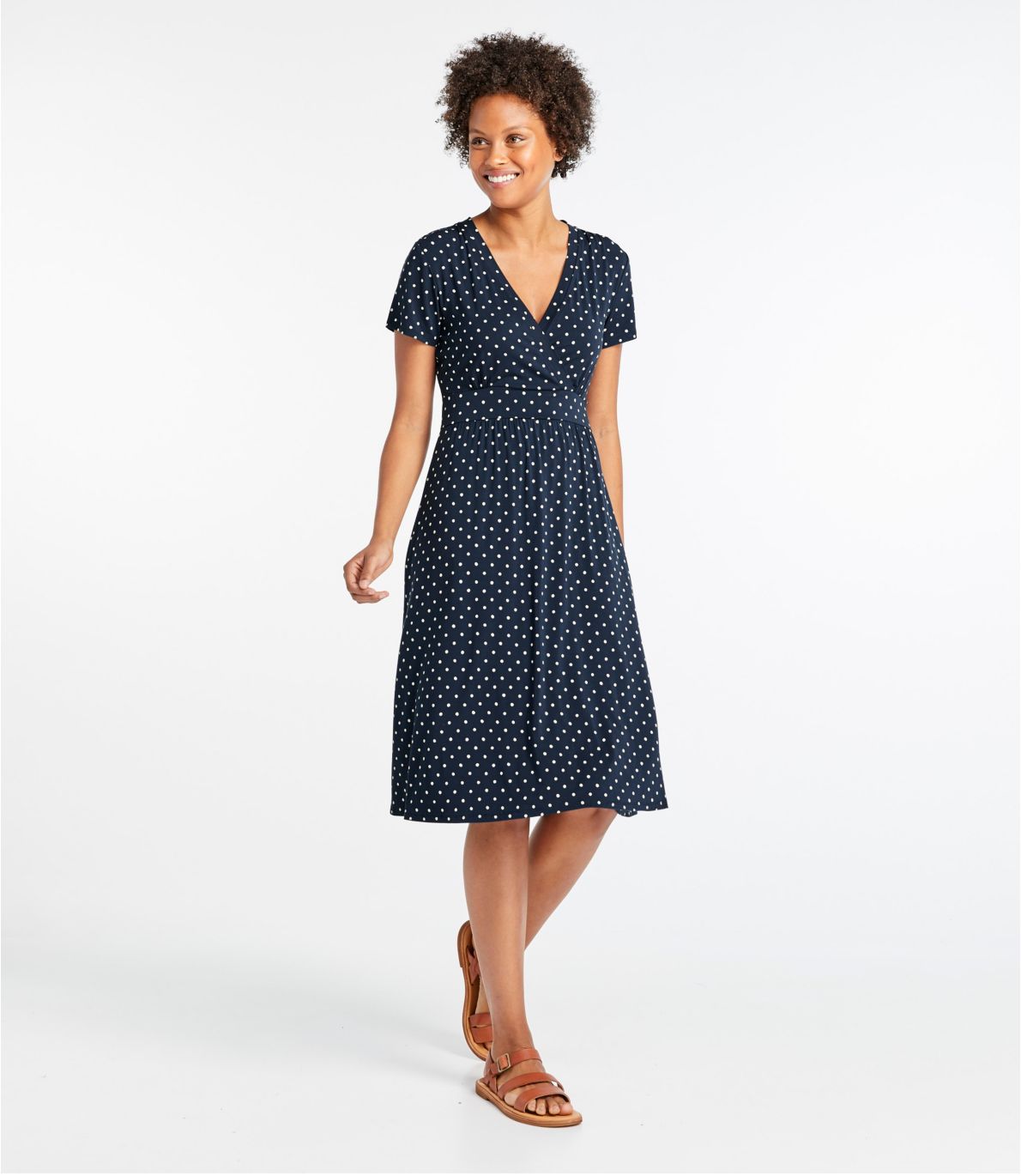 Women's Summer Knit Dress, ShortSleeve Print at L.L. Bean