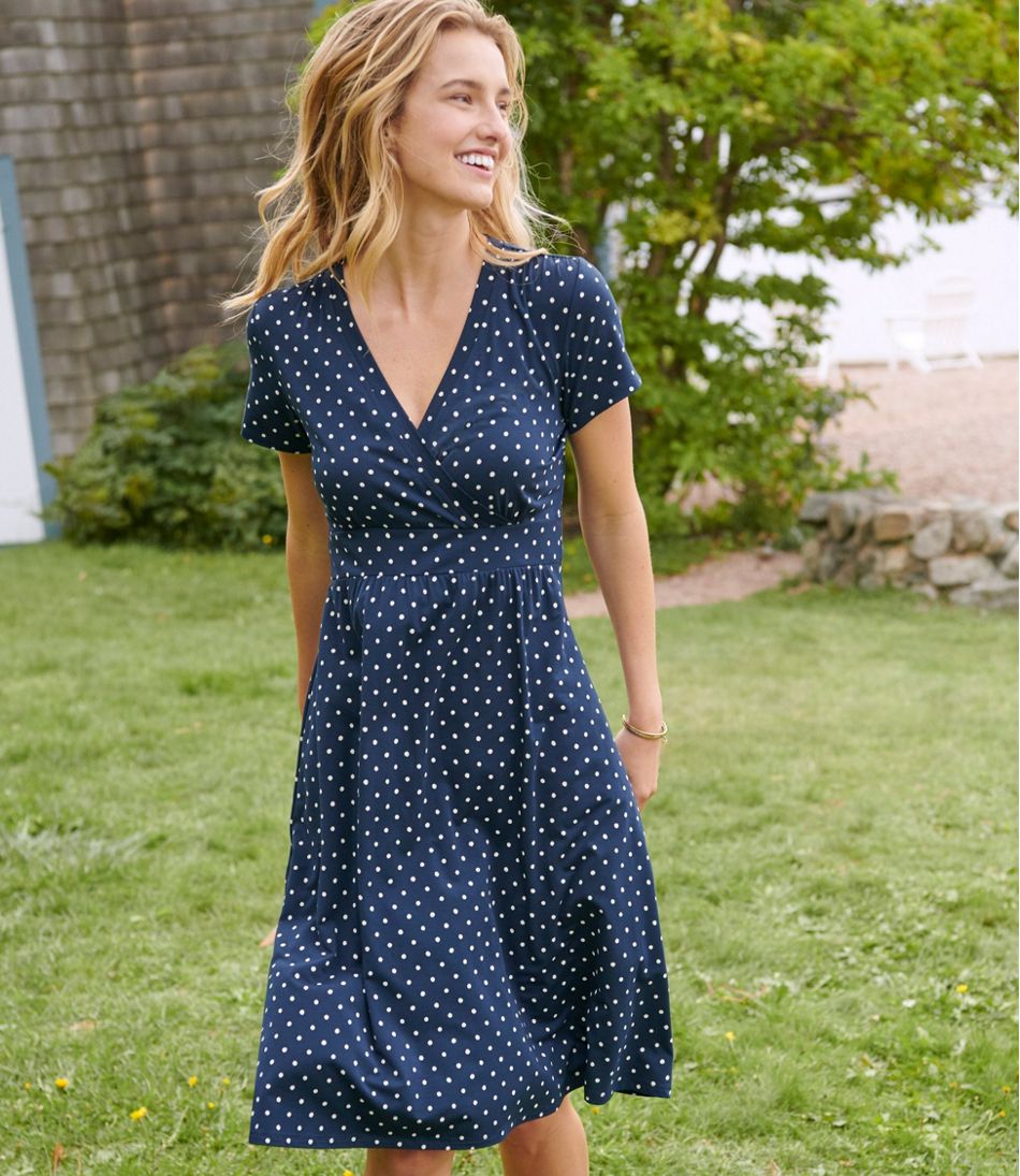Women's Summer Knit Dress, Short-Sleeve Print | Dresses at L.L.Bean