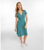 Women's Summer Knit Dress, Short-Sleeve Print