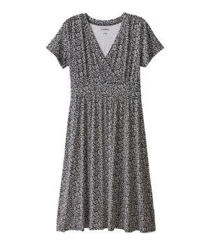 Women's Summer Knit Dress, Short-Sleeve Print