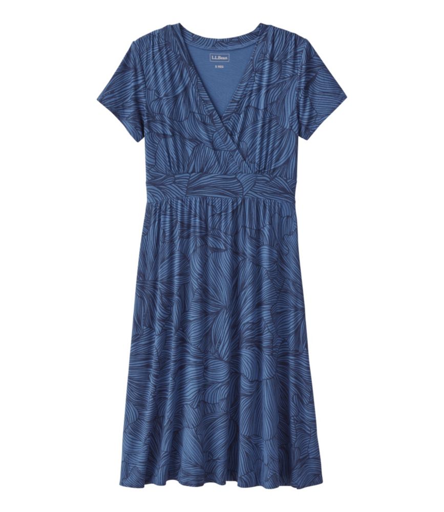 Women's Summer Knit Dress, Short-Sleeve Print