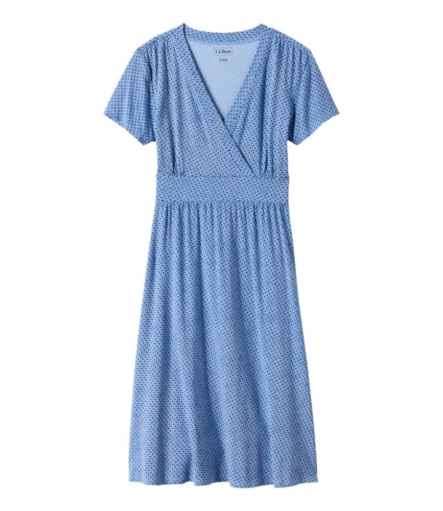 Women's Summer Knit Dress, Short-Sleeve Print