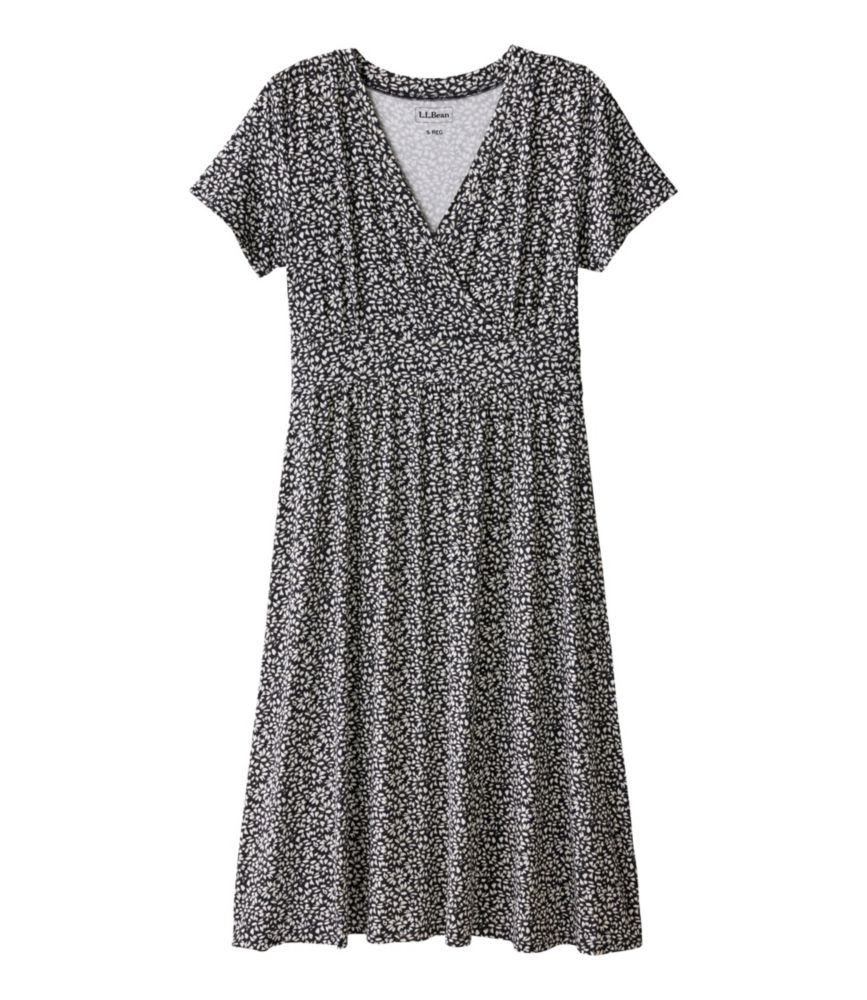 Women's Summer Knit Dress, Short-Sleeve Print