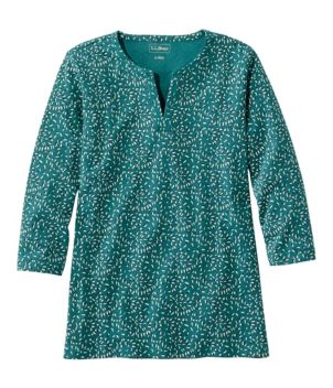 Women's L.L.Bean Tee, Three-Quarter-Sleeve Splitneck Tunic Print