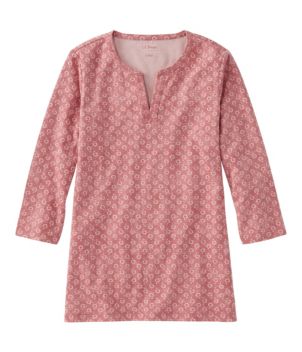 Women's L.L.Bean Tee, Three-Quarter-Sleeve Splitneck Tunic Print