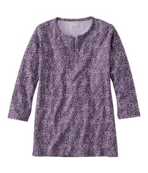 Women's L.L.Bean Tee, Three-Quarter-Sleeve Splitneck Tunic Print