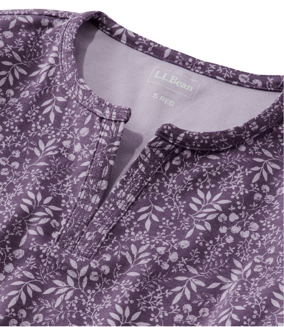 Women's L.L.Bean Tee, Three-Quarter-Sleeve Splitneck Tunic Print