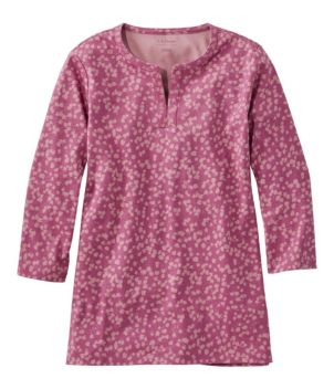 Women's L.L.Bean Tee, Three-Quarter-Sleeve Splitneck Tunic Print