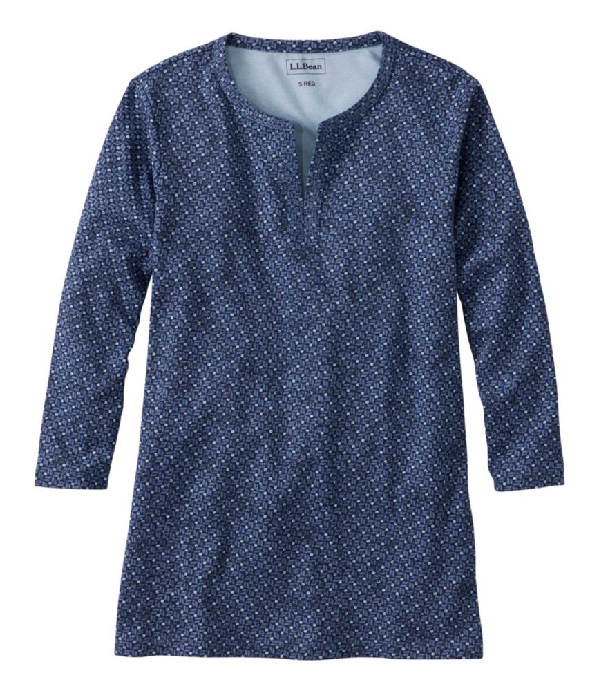Women's L.L.Bean Tee, Three-Quarter-Sleeve Splitneck Tunic Print