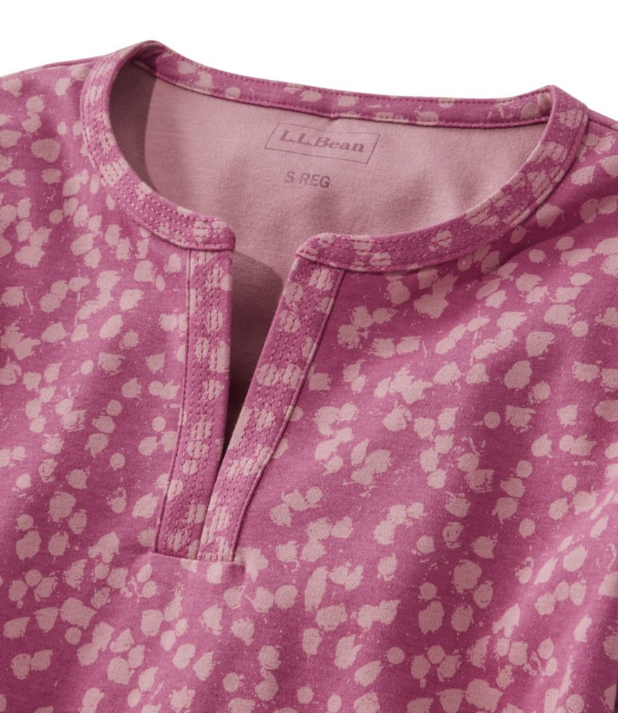 Women's L.L.Bean Tee, Three-Quarter-Sleeve Splitneck Tunic Print