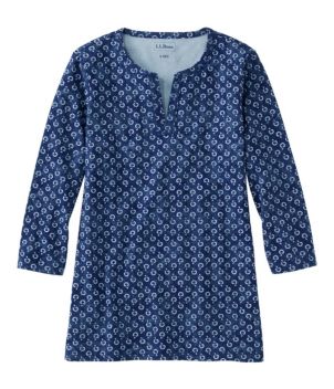 Women's L.L.Bean Tee, Three-Quarter-Sleeve Splitneck Tunic Print