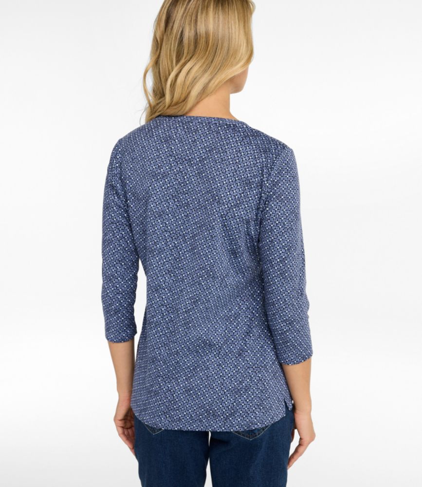 Women's L.L.Bean Tee, Three-Quarter-Sleeve Splitneck Tunic Print