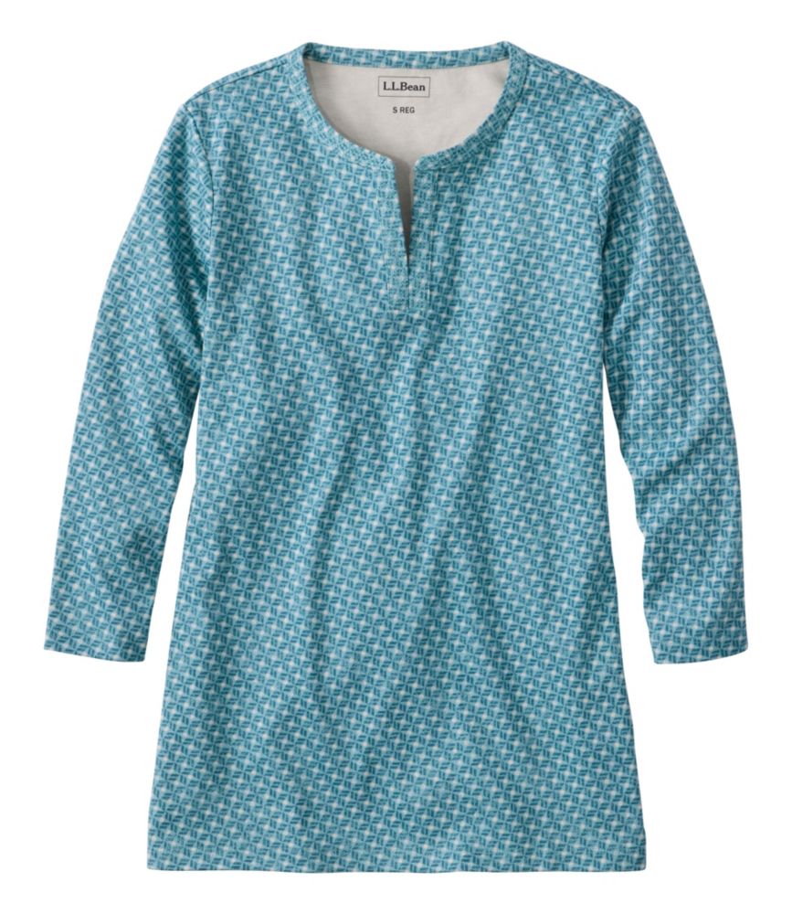 Women's L.L.Bean Tee, Three-Quarter-Sleeve Splitneck Tunic Print