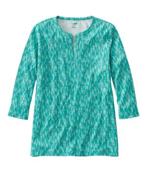 Women's L.L.Bean Tee, Three-Quarter-Sleeve Splitneck Tunic Print