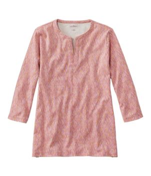 Women's L.L.Bean Tee, Three-Quarter-Sleeve Splitneck Tunic Print