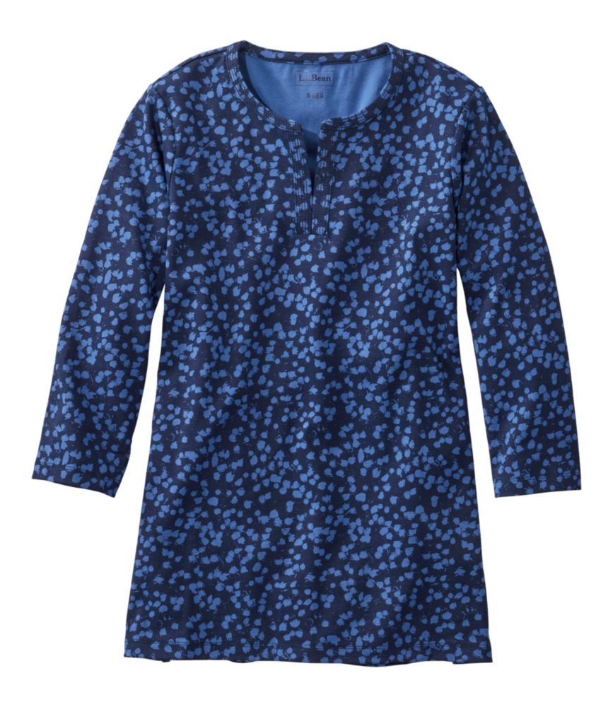 Women's L.L.Bean Tee, Three-Quarter-Sleeve Splitneck Tunic Print