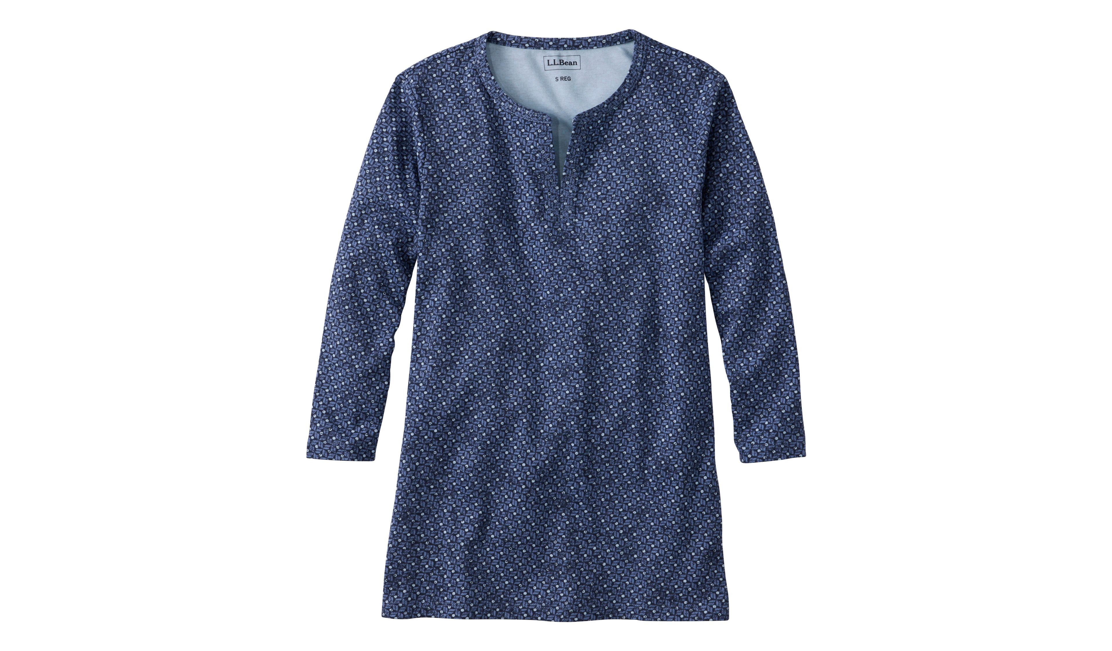 Women's L.L.Bean Tee, Three-Quarter-Sleeve Splitneck Tunic Print