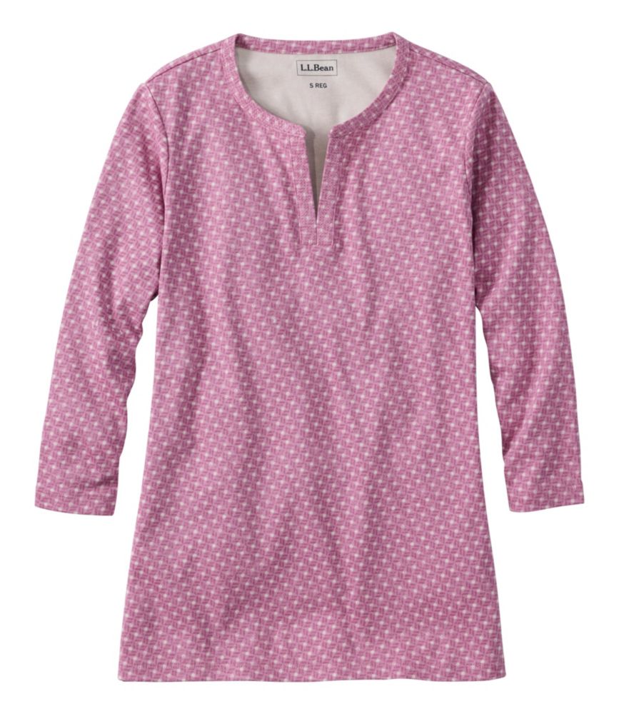 Women's L.L.Bean Tee, Three-Quarter-Sleeve Splitneck Tunic Print