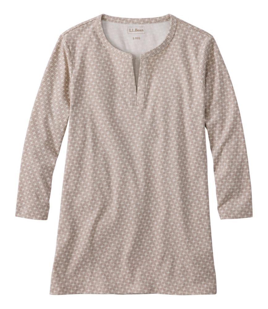 Women's L.L.Bean Tee, Three-Quarter-Sleeve Splitneck Tunic Print