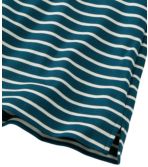 Women's Pima Cotton Tunic, Three-Quarter-Sleeve Splitneck Stripe