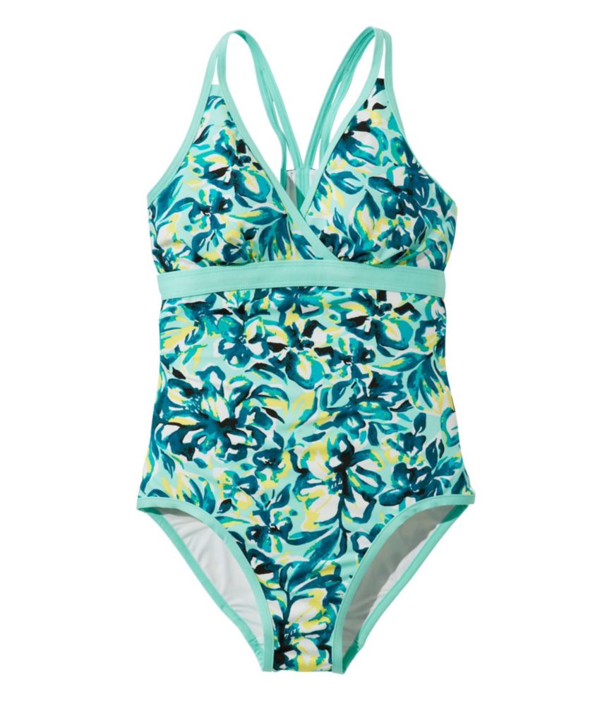 Women's ReNew Swimwear VNeck Tanksuit, Print