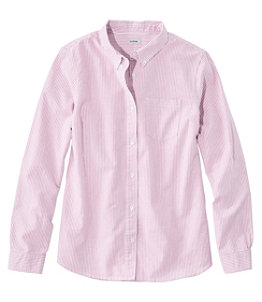Women's Lakewashed Organic Cotton Oxford Shirt, Stripe