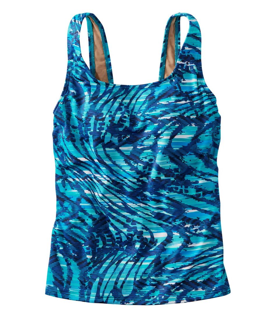 Women's BeanSport® Swimwear, Tankini Top Scoopneck Wave Print ...