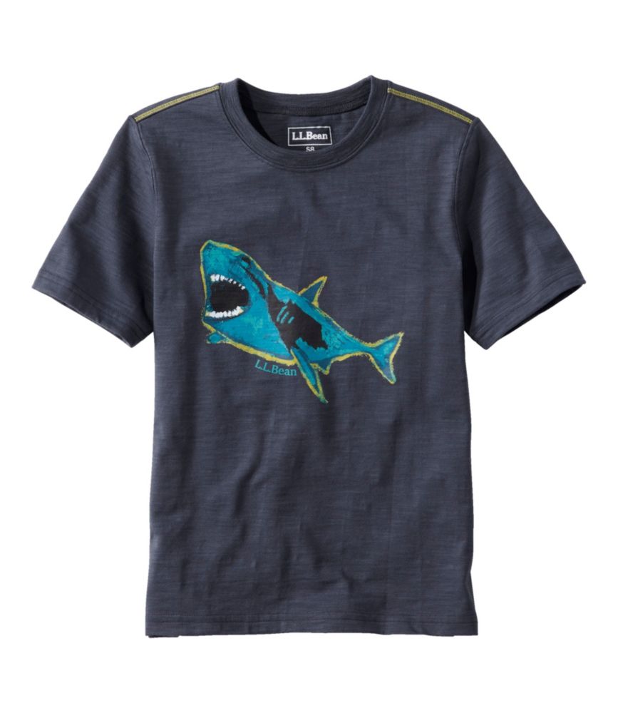 Kids' Graphic Tee, Glow-in-the-Dark, Carbon Navy Shark, small image number 1