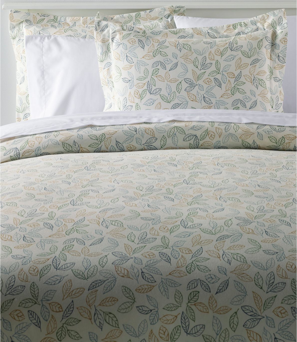 Tossed Leaves Flannel Comforter Cover Collection at L.L. Bean