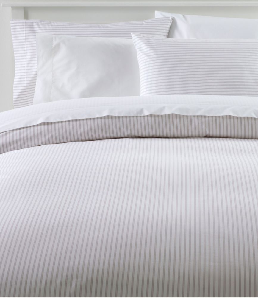 Premium Egyptian Percale Comforter Cover Collection, Stripe