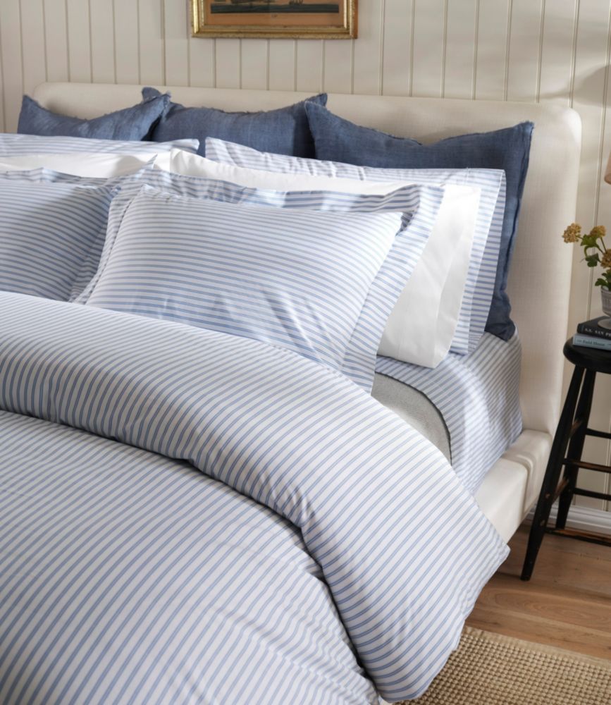 Premium Egyptian Percale Comforter Cover Collection, Stripe