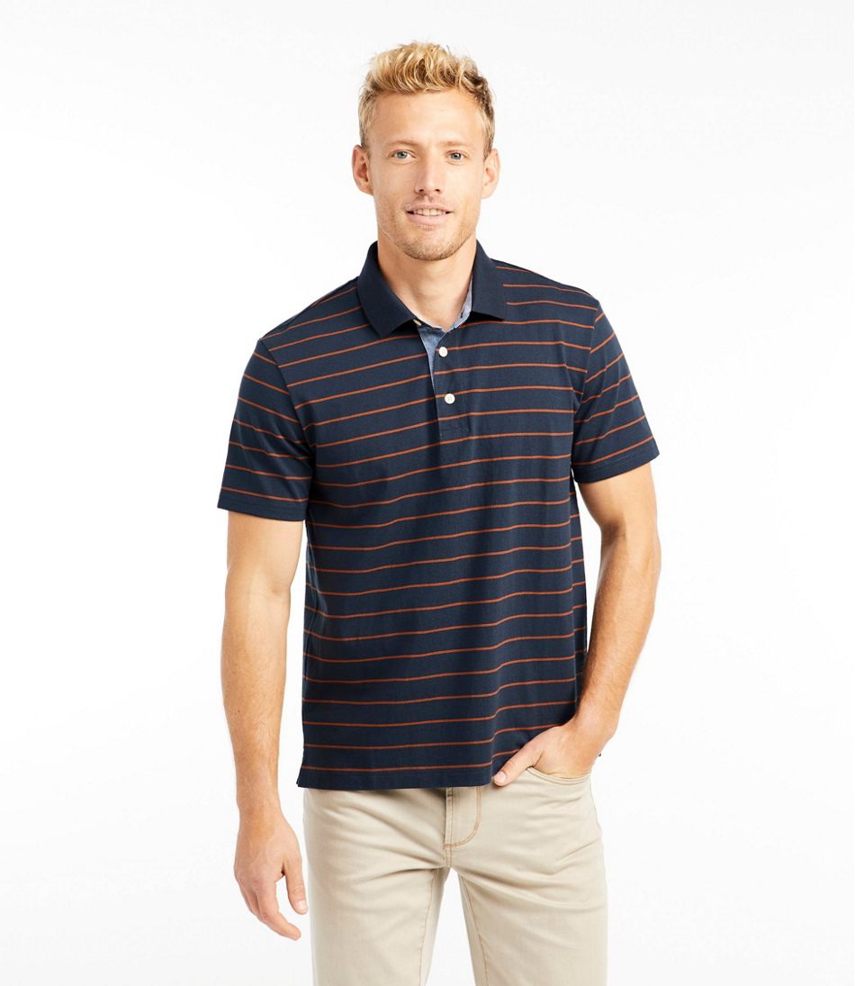 Men's Signature Polo Shirt, Short-Sleeve, Stripe | Polo & Rugby Shirts ...