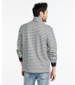 Men's Signature French Terry Pullover Quarter-Zip Long Sleeve Stripe Slim Fit