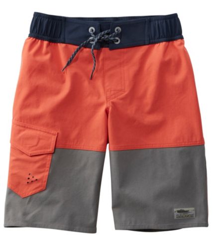 Boys' Traverse Stretch Swim Shorts, Colorblock | Bottoms at L.L.Bean
