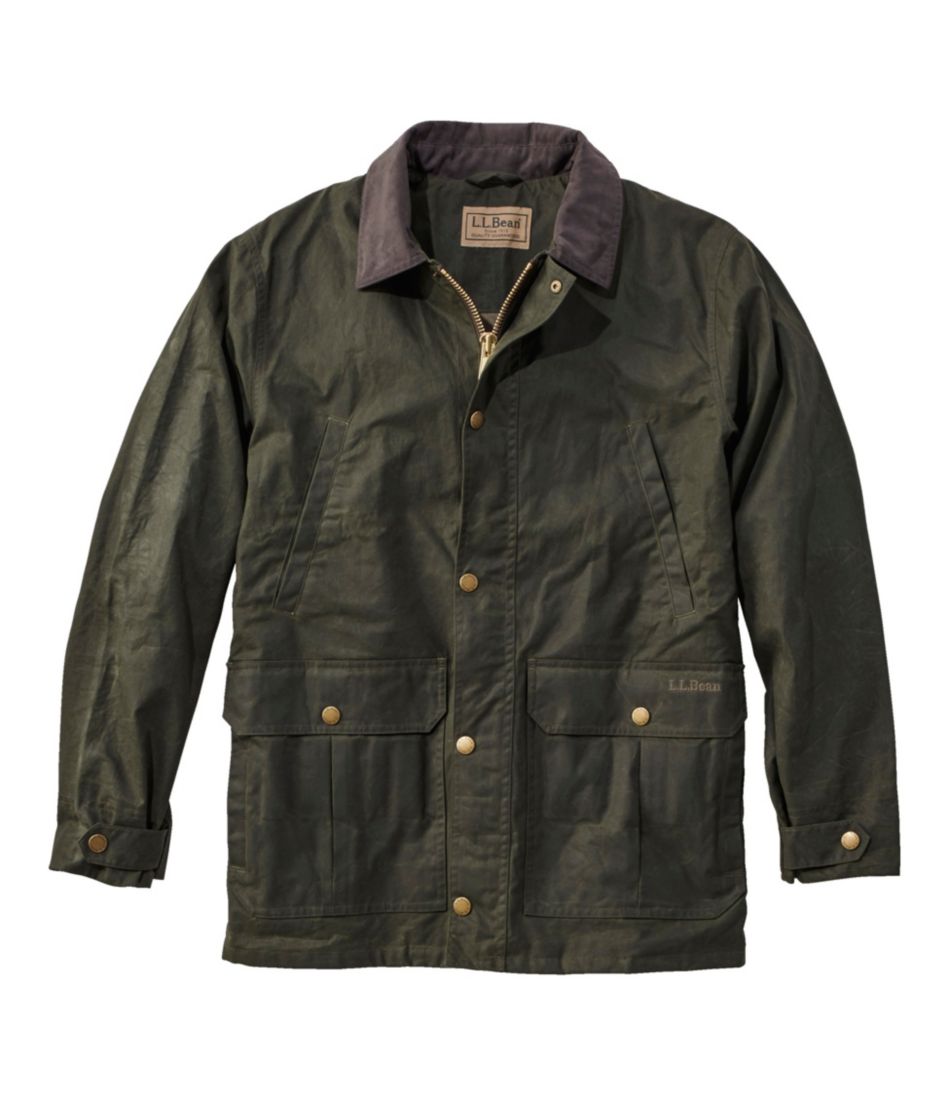 Men's Double L Waxed-Cotton Upland Coat | Outerwear & Vests at L.L.Bean