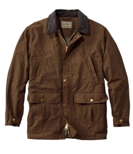 Men's Double L Waxed-Cotton Upland Coat | Outerwear & Vests at L.L.Bean