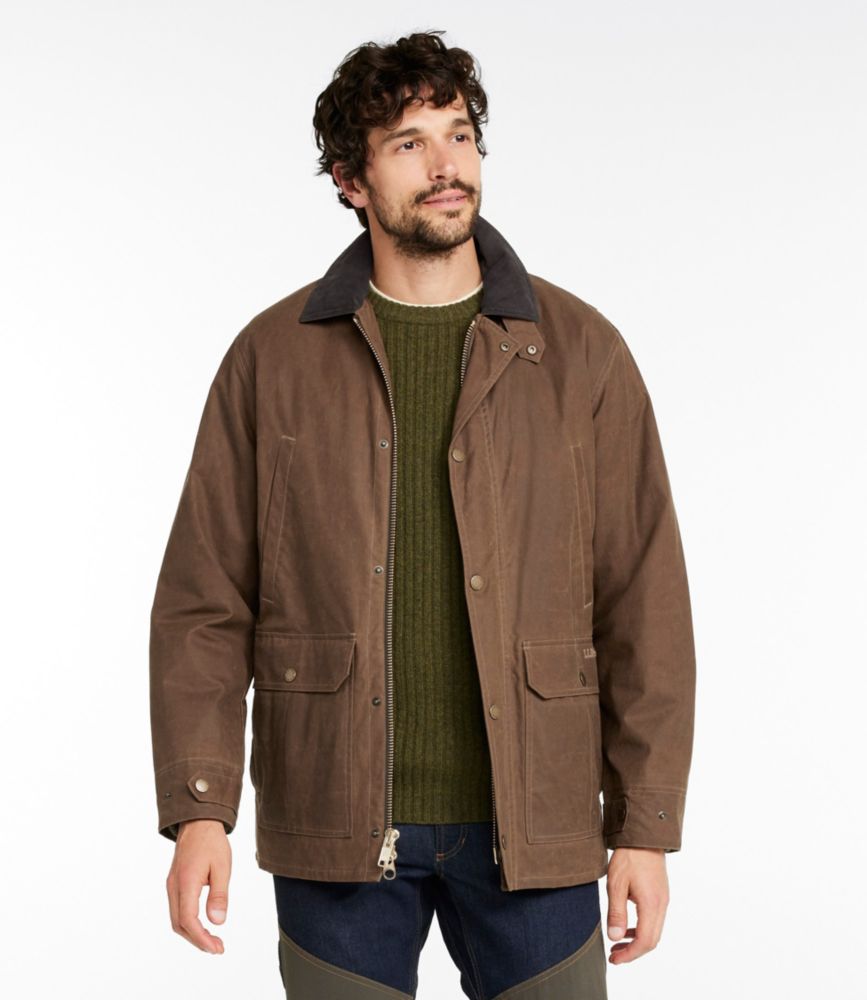 Men's Double L Waxed-Cotton Upland Coat | Outerwear & Vests at L.L.Bean