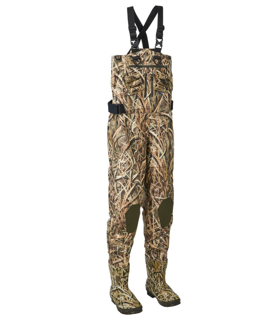 Men's Apex Waterfowl Bootfoot Waders with Super Seam Technology Mossy Oak Shadow Grass Blades Extra Large 11, Waterproof/Rubber | L.L.Bean