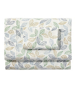 Tossed Leaves Percale Sheet Collection