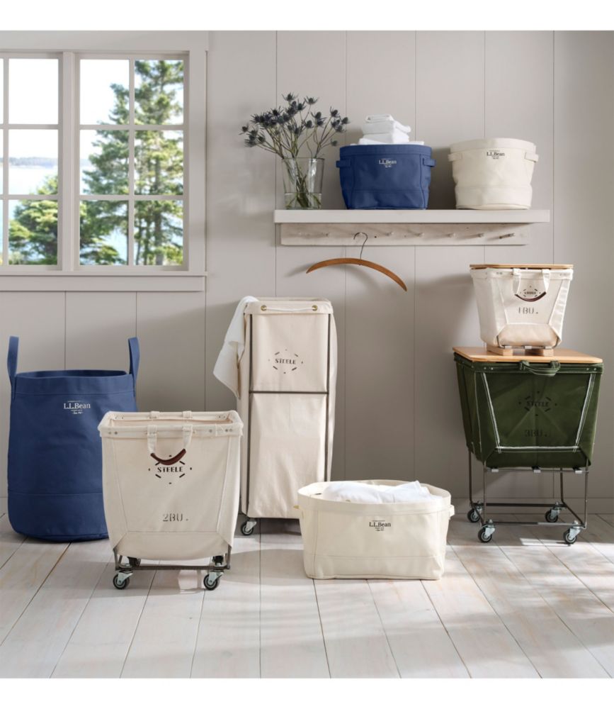 Canvas Storage Cubby Tote, Natural, small image number 4