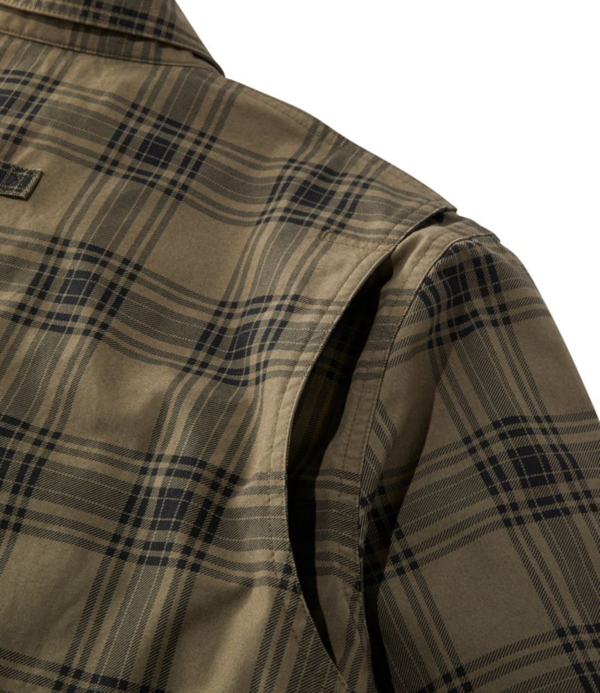 Men's Double L Field Shirt, Plaid, Dark Olive, small image number 4