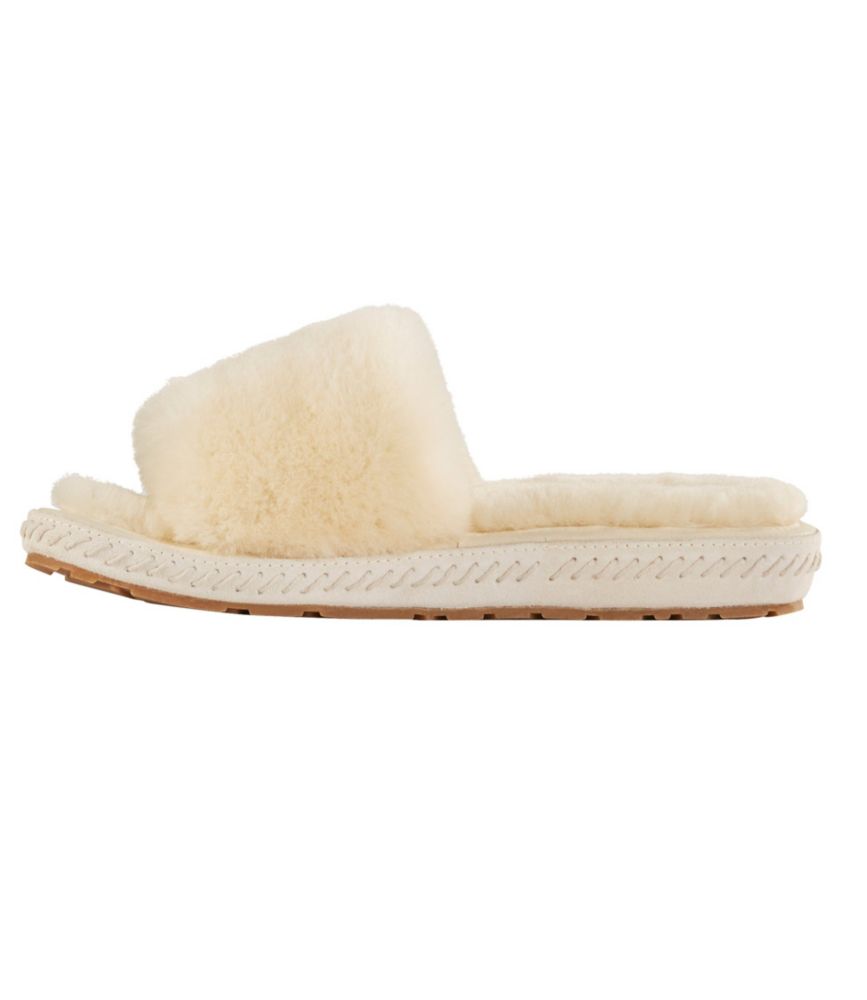 women's shearling slide slippers