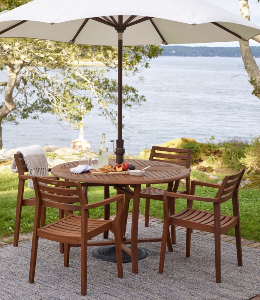 Eucalyptus Stacking Chairs, Set of Four