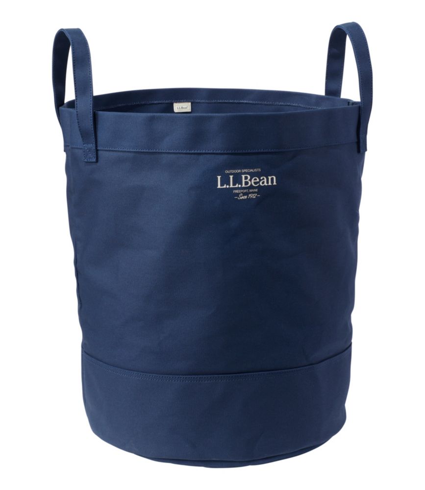 Canvas Laundry Storage Tote, Nautical Navy, small image number 1