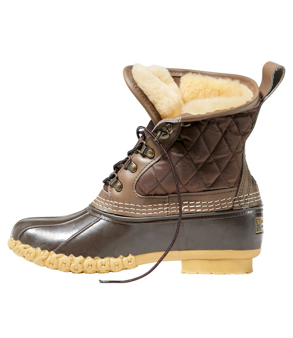 Women's Bean Boots, 8" Shearling-Lined