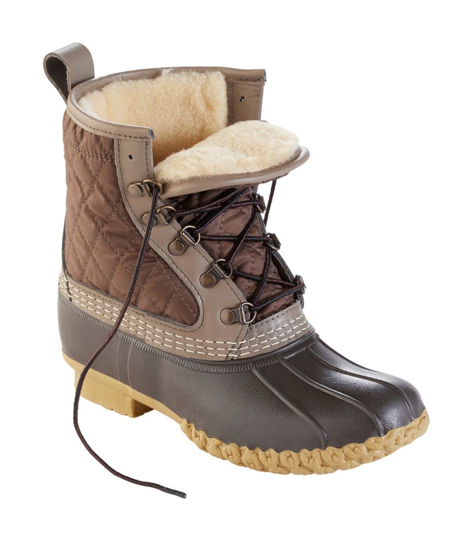 Women's Bean Boots, 8" Shearling-Lined