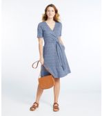 Women's Cotton/Tencel Dress, Elbow-Sleeve Print