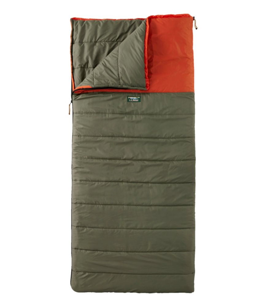 Adults' Mountain Classic Camp Sleeping Bag, 40°, Deep Olive/Adobe Orange, small image number 1