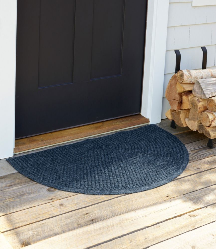 Everyspace Recycled Waterhog Doormat, Half Round, Charcoal, small image number 5