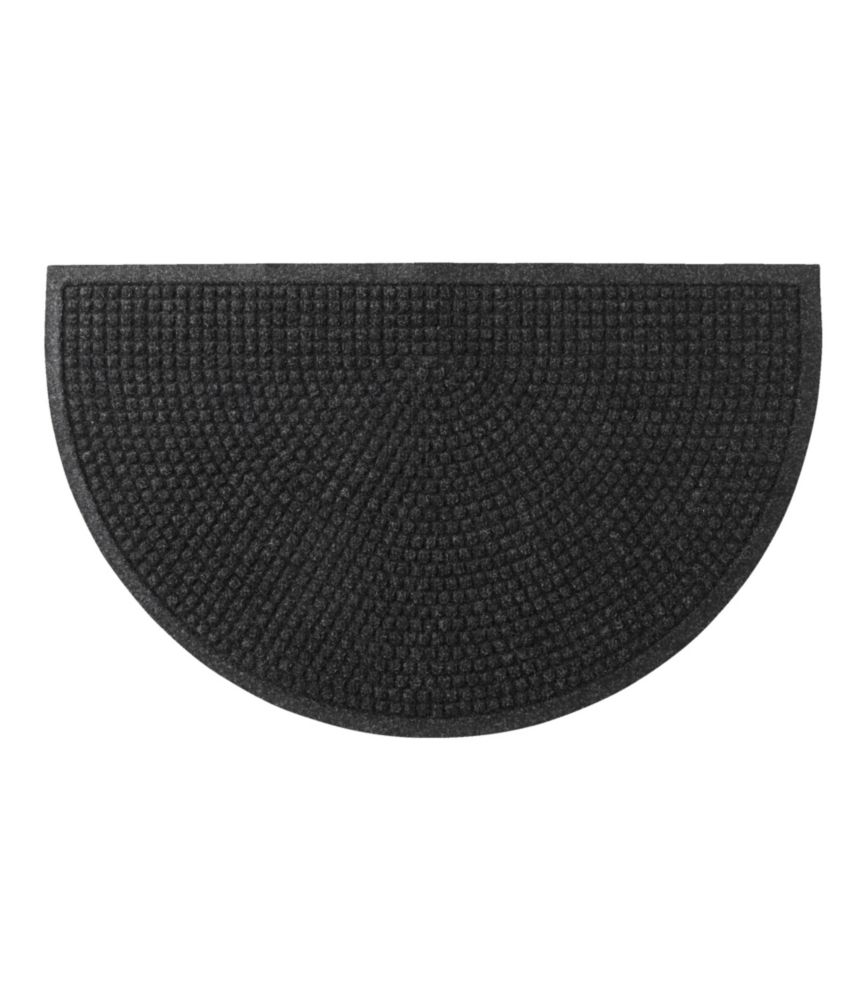 Everyspace Recycled Waterhog Doormat, Half Round, Charcoal, small image number 1